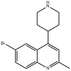 Quinoline, 6-bromo-2-methyl-4-(4-piperidinyl)- Structure