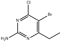 2-Pyrimidinamine, 5-bromo-4-chloro-6-ethyl- Structure