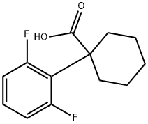 Cyclohexanecarboxylic acid, 1-(2,6-difluorophenyl)- Structure