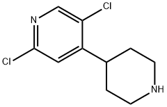 Pyridine, 2,5-dichloro-4-(4-piperidinyl)- Structure