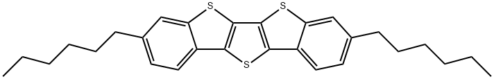 Thieno[3,2-b:4,5-b']bis[1]benzothiophene, 3,8-dihexyl- Structure