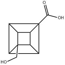 (1S,2R,3R,8S)-4-(Hydroxymethyl)cubane-1-carboxylic acid Structure