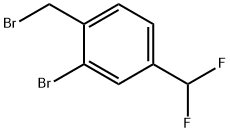 Benzene, 2-bromo-1-(bromomethyl)-4-(difluoromethyl)- Structure