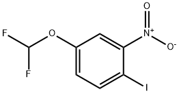 Benzene, 4-(difluoromethoxy)-1-iodo-2-nitro- 구조식 이미지