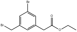 Benzeneacetic acid, 3-bromo-5-(bromomethyl)-, ethyl ester Structure