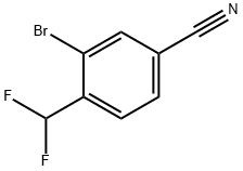 Benzonitrile, 3-bromo-4-(difluoromethyl)- Structure