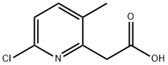 2-(6-chloro-3-methylpyridin-2-yl)acetic acid Structure