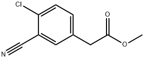 Benzeneacetic acid, 4-chloro-3-cyano-, methyl ester Structure