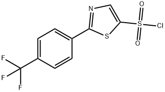 5-Thiazolesulfonyl chloride, 2-[4-(trifluoromethyl)phenyl]- Structure