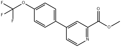 2-Pyridinecarboxylic acid, 4-[4-(trifluoromethoxy)phenyl]-, methyl ester Structure