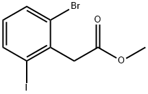 Benzeneacetic acid, 2-bromo-6-iodo-, methyl ester Structure