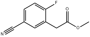 Benzeneacetic acid, 5-cyano-2-fluoro-, methyl ester Structure