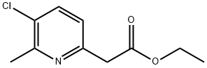ethyl 2-(5-chloro-6-methyl-2-pyridyl)acetate 구조식 이미지