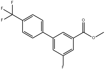 [1,1'-Biphenyl]-3-carboxylic acid, 5-fluoro-4'-(trifluoromethyl)-, methyl ester Structure