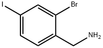 Benzenemethanamine, 2-bromo-4-iodo- Structure