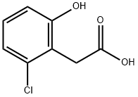 Benzeneacetic acid, 2-chloro-6-hydroxy- 구조식 이미지