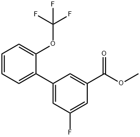 [1,1'-Biphenyl]-3-carboxylic acid, 5-fluoro-2'-(trifluoromethoxy)-, methyl ester Structure