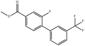 [1,1'-Biphenyl]-4-carboxylic acid, 2-fluoro-3'-(trifluoromethyl)-, methyl ester Structure