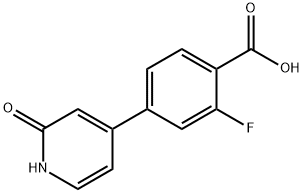 4-(4-Carboxy-3-fluorophenyl)-2-hydroxypyridine Structure