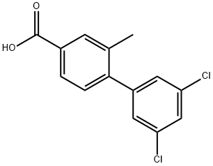 4-(3,5-Dichlorophenyl)-3-methylbenzoic acid Structure