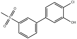 2-Chloro-5-(3-methylsulfonylphenyl)phenol Structure