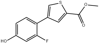 3-Fluoro-4-[5-(methoxycarbonyl)thiophen-3-yl]phenol Structure