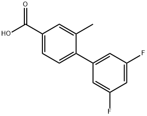 4-(3,5-Difluorophenyl)-3-methylbenzoic acid Structure