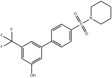 5-[4-(Piperidin-1-ylsulfonyl)phenyl]-3-trifluoromethylphenol Structure