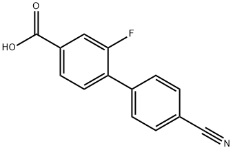 [1,1'-Biphenyl]-4-carboxylic acid, 4'-cyano-2-fluoro- Structure