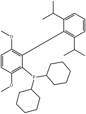 Phosphine, dicyclohexyl[3,6-dimethoxy-2',6'-bis(1-methylethyl)[1,1'-biphenyl]-2-yl]- Structure