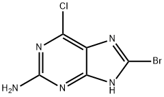 8-Bromo-6-chloro-7H-purin-2-amine Structure