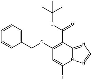 tert-Butyl 7-(benzyloxy)-5-iodo-[1,2,4]triazolo[1,5-a]pyridine-8-carboxylate Structure