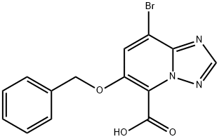 6-(Benzyloxy)-8-bromo-[1,2,4]triazolo[1,5-a]pyridine-5-carboxylic acid 구조식 이미지