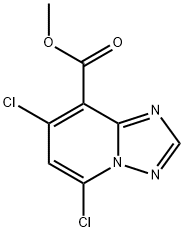[1,2,4]Triazolo[1,5-a]pyridine-8-carboxylic acid, 5,7-dichloro-, methyl ester 구조식 이미지