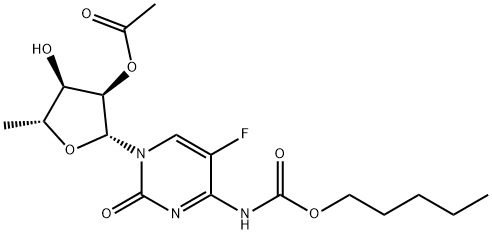 5’-Deoxy-5-fluoro-N-[(pentyloxy)carbonyl]-,2’-acetate cytidine 구조식 이미지