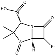 4-Thia-1-azabicyclo[3.2.0]heptane-2-carboxylic acid, 6-bromo-3,3-dimethyl-7-oxo-, 4-oxide, (2S,5R)- Structure
