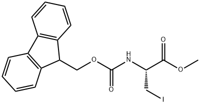 Alanine, N-[(9H-fluoren-9-ylmethoxy)carbonyl]-3-iodo-, methyl ester Structure