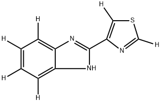 1H-Benzimidazole-4,5,6,7-d4, 2-(4-thiazolyl-2,5-d2)- Structure