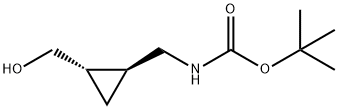 Carbamic acid, N-[[(1S,2S)-2-(hydroxymethyl)cyclopropyl]methyl]-, 1,1-dimethylethyl ester Structure