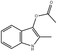 1H-Indol-3-ol, 2-methyl-, 3-acetate Structure