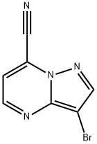 Pyrazolo[1,5-a]pyrimidine-7-carbonitrile, 3-bromo- 구조식 이미지