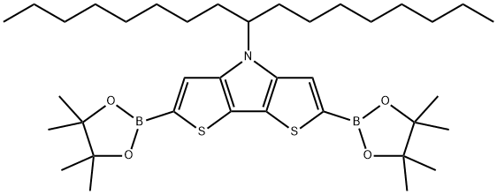 4H-Dithieno[3,2-b:2',3'-d]pyrrole, 4-(1-octylnonyl)-2,6-bis(4,4,5,5-tetramethyl-1,3,2-dioxaborolan-2-yl)- 구조식 이미지