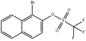 Methanesulfonic acid, 1,1,1-trifluoro-, 1-bromo-2-naphthalenyl ester 구조식 이미지