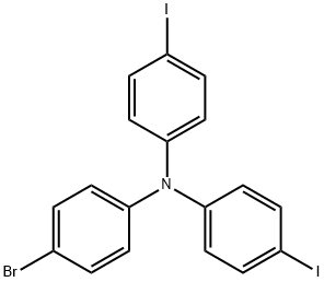 Benzenamine, 4-bromo-N,N-bis(4-iodophenyl)- Structure