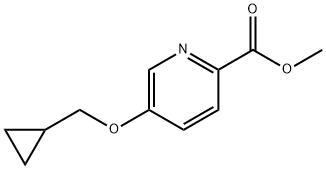 2-Pyridinecarboxylic acid, 5-(cyclopropylmethoxy)-, methyl ester 구조식 이미지