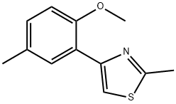 JR-13985, 4-(2-Methoxy-5-methylphenyl)-2-methylthiazole, 97% 구조식 이미지