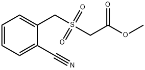 Acetic acid, 2-[[(2-cyanophenyl)methyl]sulfonyl]-, methyl ester 구조식 이미지