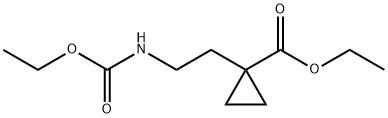 Cyclopropanecarboxylic acid, 1-[2-[(ethoxycarbonyl)amino]ethyl]-, ethyl ester 구조식 이미지