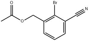 Benzonitrile, 3-[(acetyloxy)methyl]-2-bromo- Structure