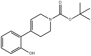 tert-Butyl 4-(2-hydroxyphenyl)-3,6-dihydro-2H-pyridine-1-carboxylate 구조식 이미지